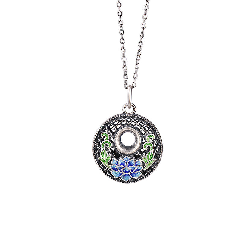 Collar con colgante de plata de ley 999 con Buddha Stones , diseño de pez Koi Fu con hebilla de loto y paz - image 8