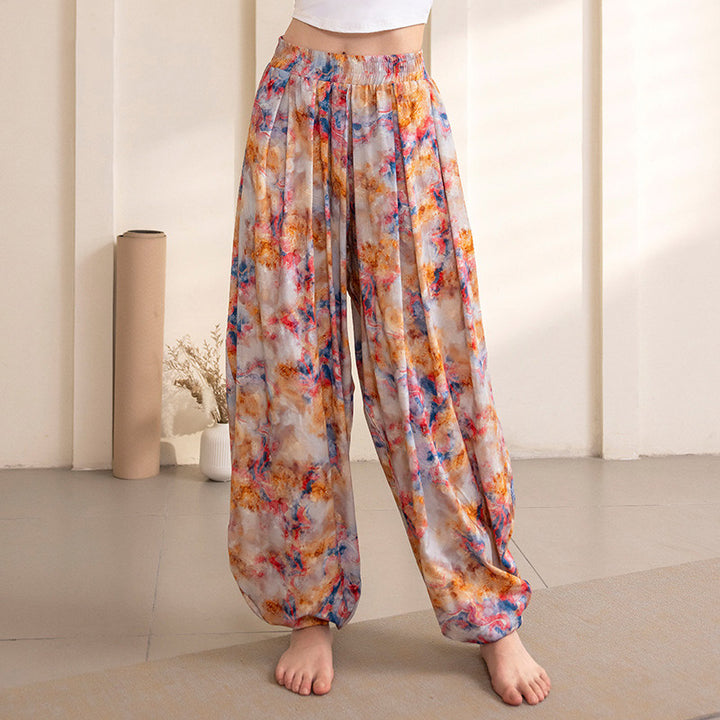 Pantalones de yoga con Buddha Stones, diseño simple, deportivos, fitness, yoga, para mujer - Pantalones naranjas - US12,UK/AU16,EU44 (XL) - image 5