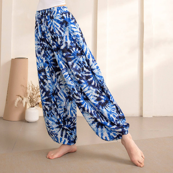 Pantalones de yoga con Buddha Stones, diseño simple, deportivos, fitness, yoga, para mujer - Pantalones blancos azules - US12,UK/AU16,EU44 (XL) - image 9
