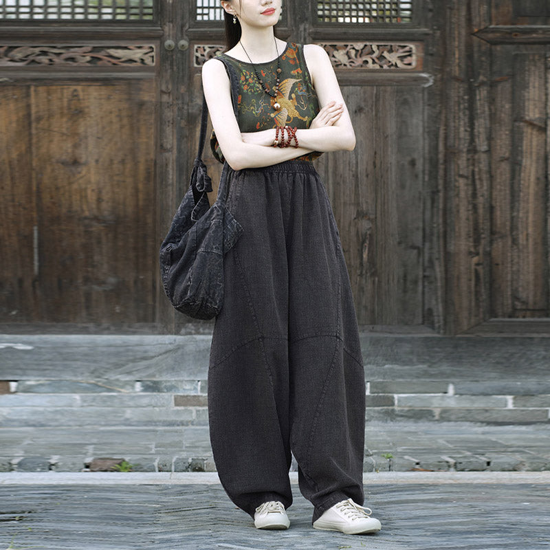 Pantalones de lino de algodón con Buddha Stones, pantalones harén, sueltos, Zen, Yoga, Tai Chi, pantalones de mujer - image 26