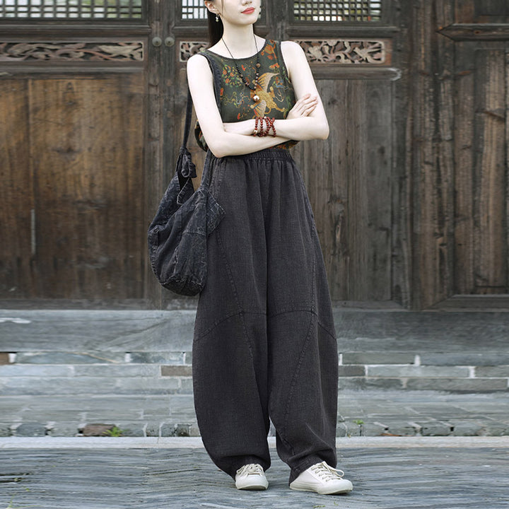 Pantalones de lino de algodón con Buddha Stones, pantalones harén, sueltos, Zen, Yoga, Tai Chi, pantalones de mujer - image 26