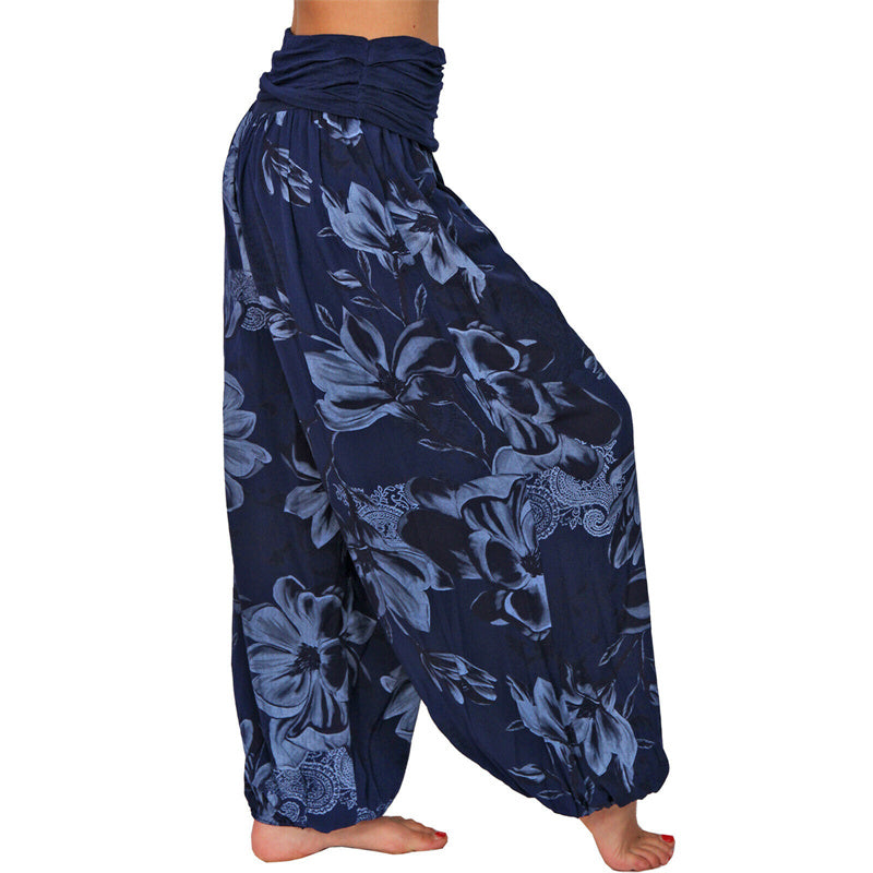 Pantalones de yoga para mujer con diseño de hojas de flores y piedras de Buddha Stones - image 26