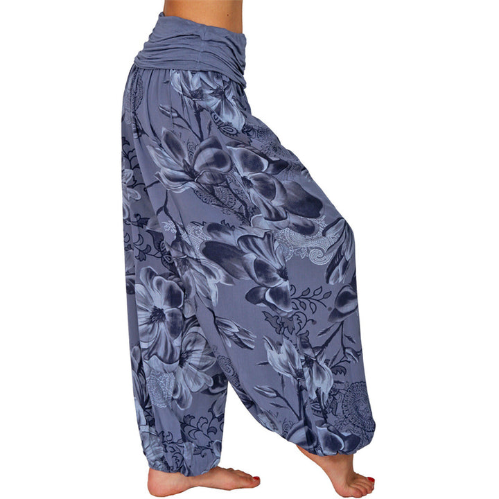 Pantalones de yoga para mujer con diseño de hojas de flores y piedras de Buddha Stones - image 23