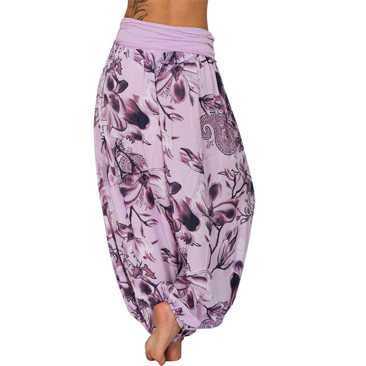 Pantalones de yoga para mujer con diseño de hojas de flores y piedras de Buddha Stones - image 18
