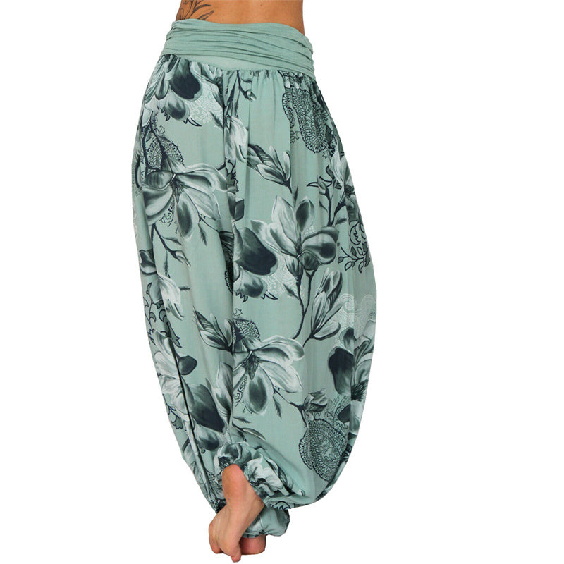 Pantalones de yoga para mujer con diseño de hojas de flores y piedras de Buddha Stones - image 30