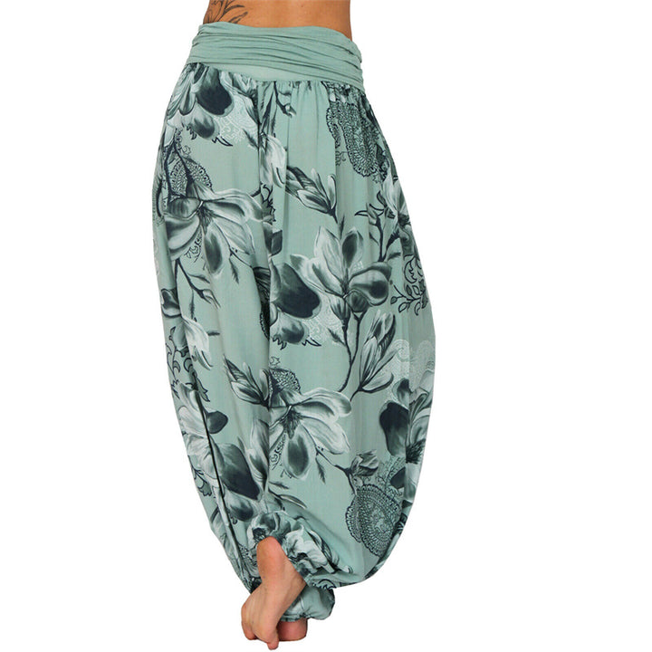 Pantalones de yoga para mujer con diseño de hojas de flores y piedras de Buddha Stones - image 30