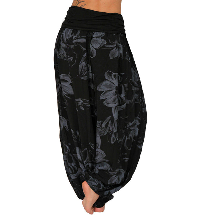 Pantalones de yoga para mujer con diseño de hojas de flores y piedras de Buddha Stones - image 15