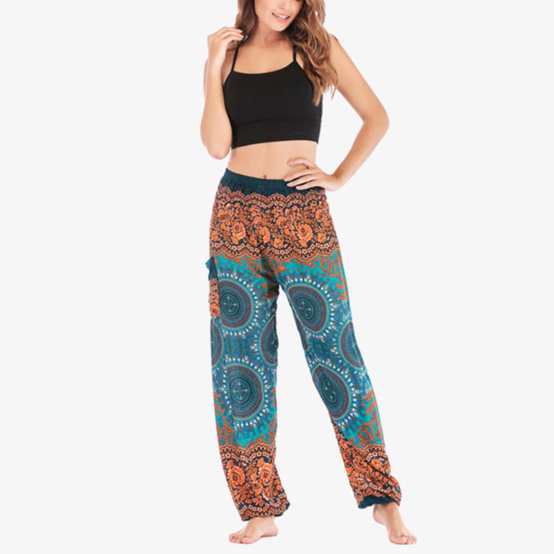 Buddha Stones Boho Pantalones Harem Sueltos Pantalones de Yoga para Mujer - image 38