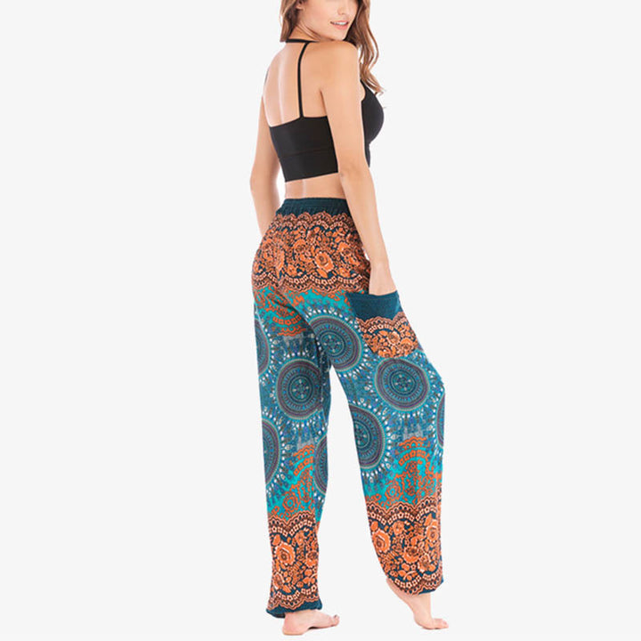 Buddha Stones Boho Pantalones Harem Sueltos Pantalones de Yoga para Mujer - image 42