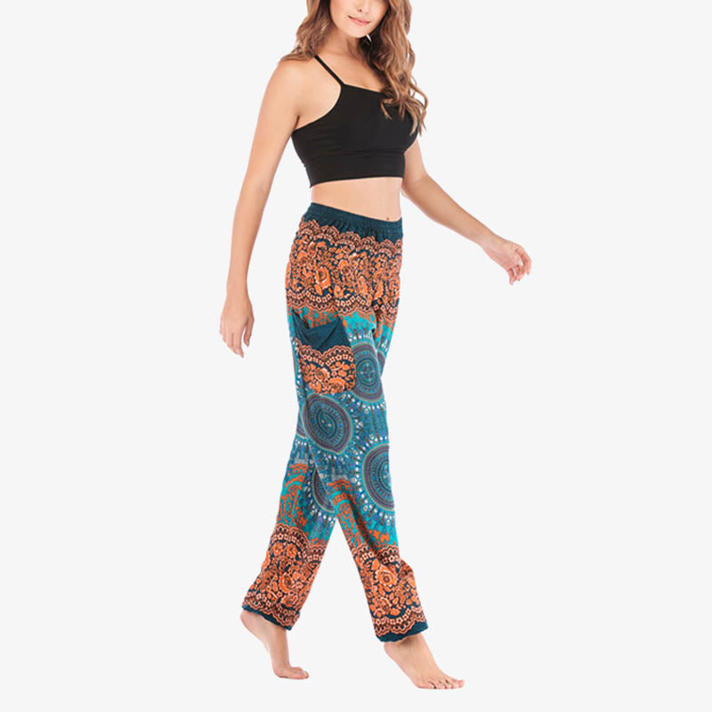Buddha Stones Boho Pantalones Harem Sueltos Pantalones de Yoga para Mujer - image 39