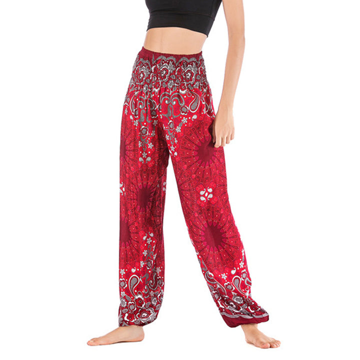 Pantalones de yoga para mujer con estampado geométrico de mandala y piedras de Buddha Stones - Rojo - US2-8/10,UK/AU6-12/14,EU34-40/42 (F) - image 19