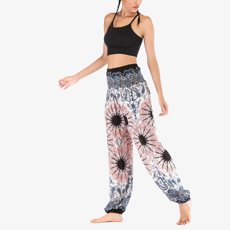 Pantalones de yoga para mujer con estampado geométrico de mandala y piedras de Buddha Stones - image 3
