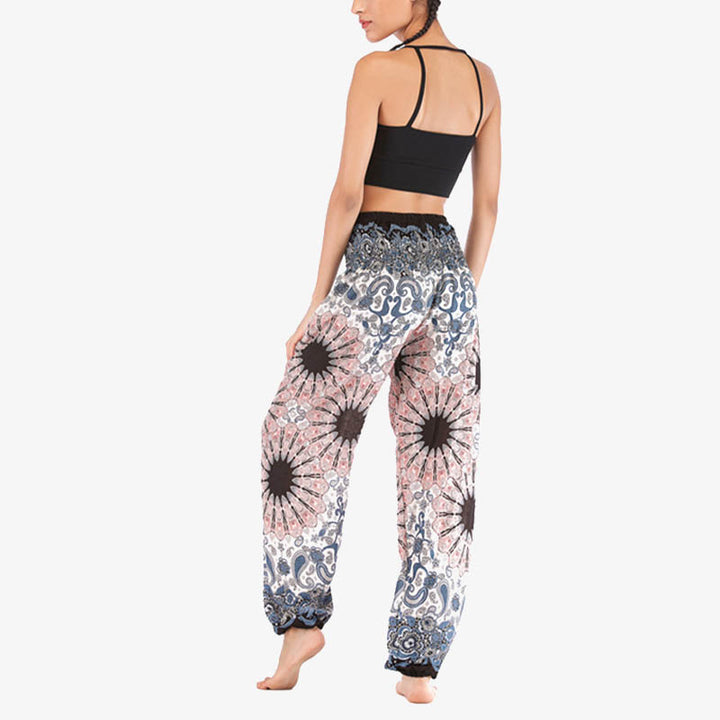 Pantalones de yoga para mujer con estampado geométrico de mandala y piedras de Buddha Stones - image 4