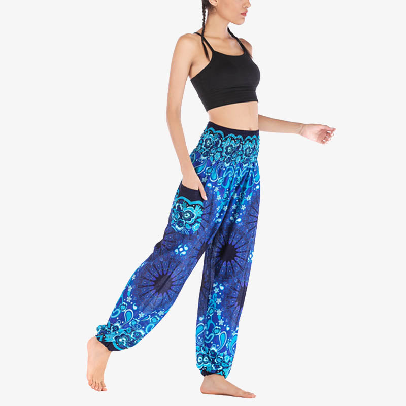 Pantalones de yoga para mujer con estampado geométrico de mandala y piedras de Buddha Stones - image 12