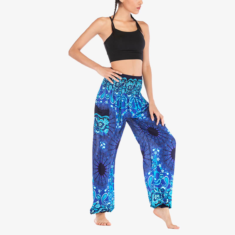 Pantalones de yoga para mujer con estampado geométrico de mandala y piedras de Buddha Stones - image 11