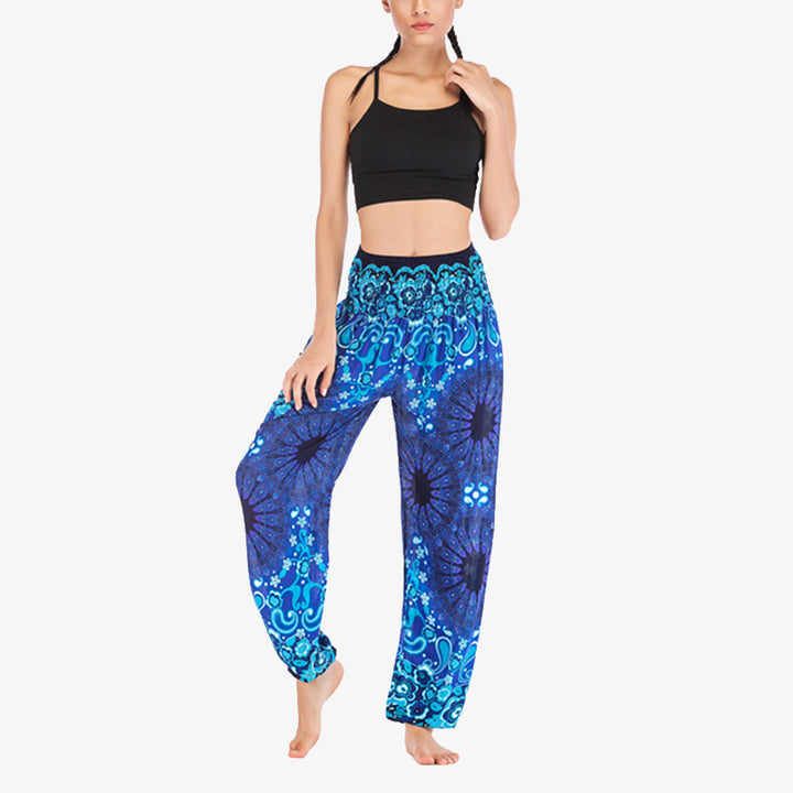 Pantalones de yoga para mujer con estampado geométrico de mandala y piedras de Buddha Stones - image 18