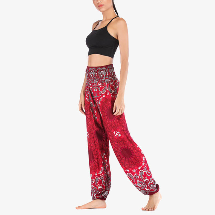 Pantalones de yoga para mujer con estampado geométrico de mandala y piedras de Buddha Stones - image 22