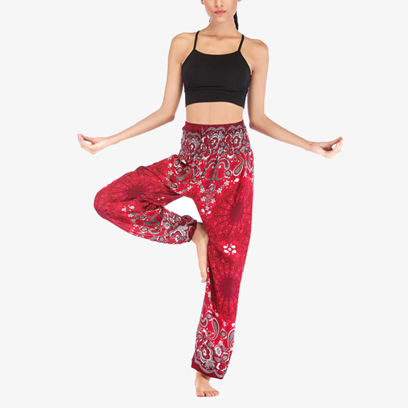 Pantalones de yoga para mujer con estampado geométrico de mandala y piedras de Buddha Stones - image 20