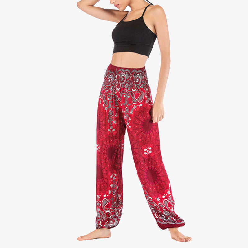 Pantalones de yoga para mujer con estampado geométrico de mandala y piedras de Buddha Stones - image 24