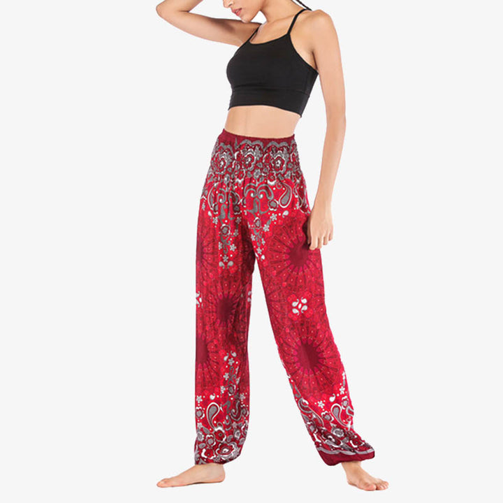 Pantalones de yoga para mujer con estampado geométrico de mandala y piedras de Buddha Stones - image 24