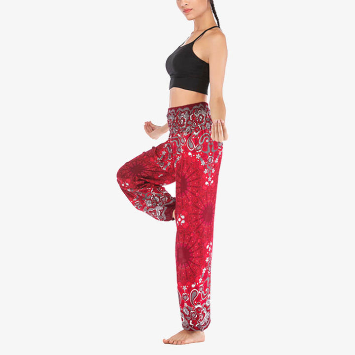 Pantalones de yoga para mujer con estampado geométrico de mandala y piedras de Buddha Stones - image 21