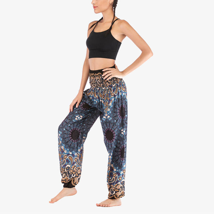 Pantalones de yoga para mujer con estampado geométrico de mandala y piedras de Buddha Stones - image 33