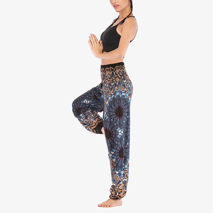Pantalones de yoga para mujer con estampado geométrico de mandala y piedras de Buddha Stones - image 34