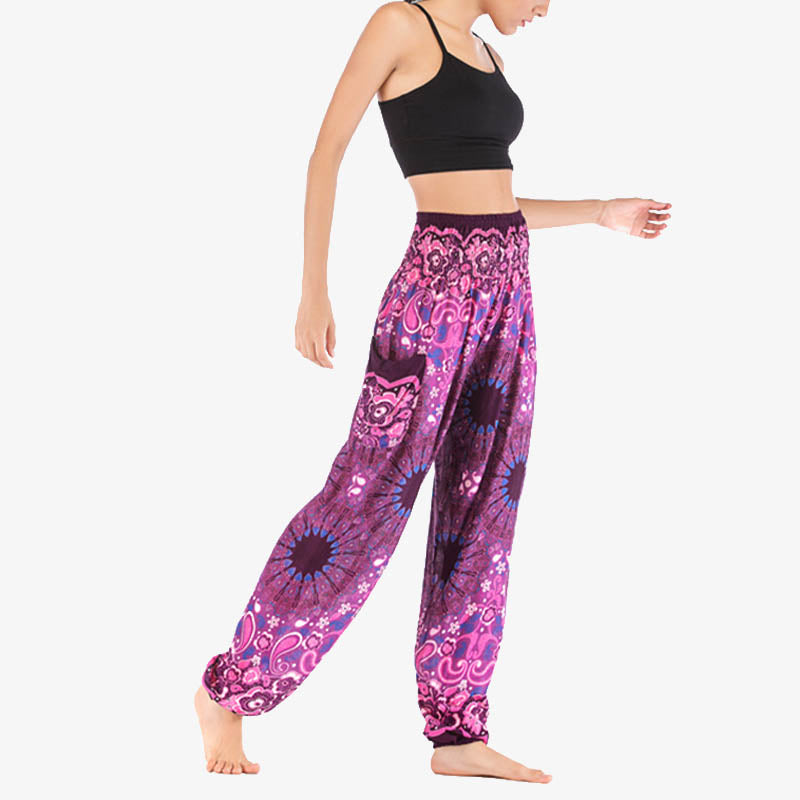 Pantalones de yoga para mujer con estampado geométrico de mandala y piedras de Buddha Stones - image 46