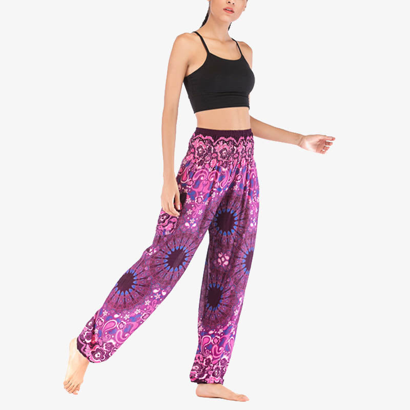 Pantalones de yoga para mujer con estampado geométrico de mandala y piedras de Buddha Stones - image 43