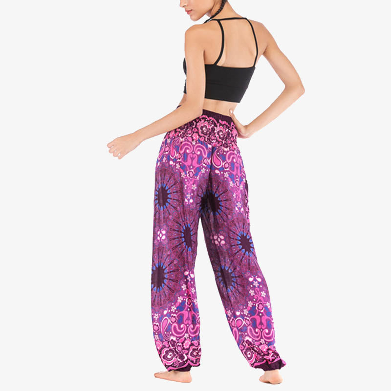 Pantalones de yoga para mujer con estampado geométrico de mandala y piedras de Buddha Stones - image 47