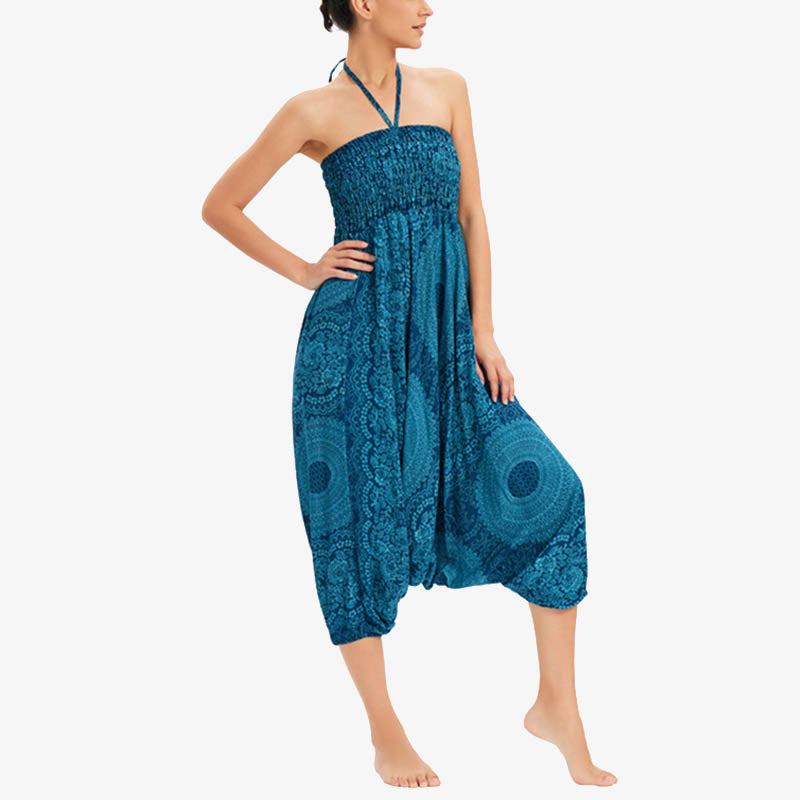 Buddha Stones de dos estilos Redondo Geométrico Suelto Casual Harem Pantalones Mono Pantalones de yoga para mujer - image 7