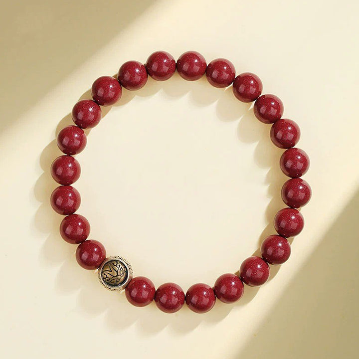 Pulsera de bendición de las cuatro bestias con cinabrio natural de plata de ley 925 con Buddha Stones - 8 mm - Tigre blanco (circunferencia de muñeca 14-16 cm) - image 6