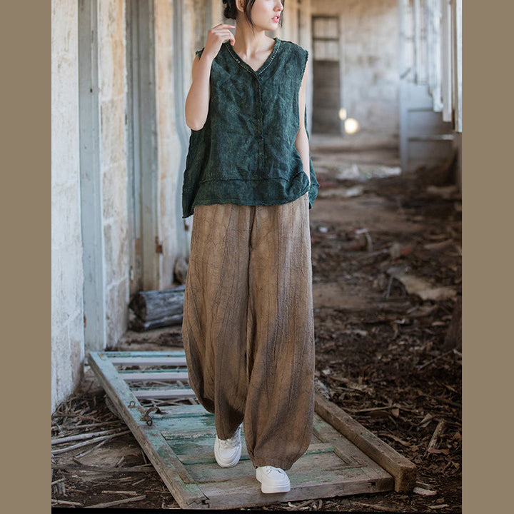 Buddha Stones Retro Tie Dye Harem Pantalones Casual Mujer Yoga Pantalones Con Bolsillos - image 25