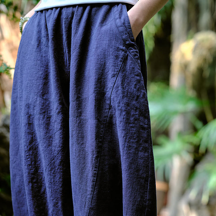 Pantalones harén de yoga sueltos de color sólido con Buddha Stones y bolsillos - image 22