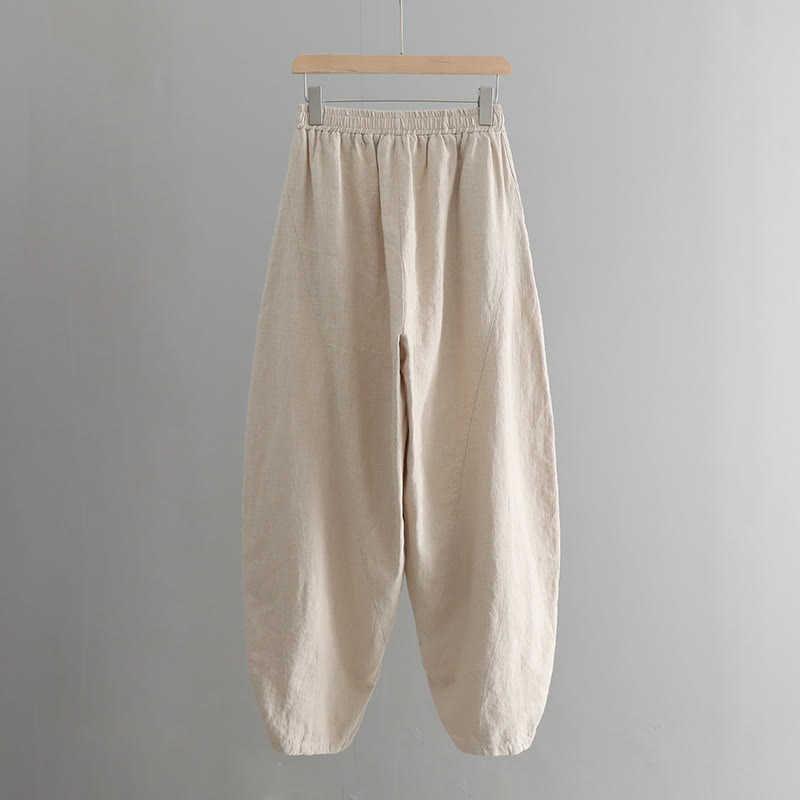 Pantalones harén de yoga sueltos de color sólido con Buddha Stones y bolsillos - image 17