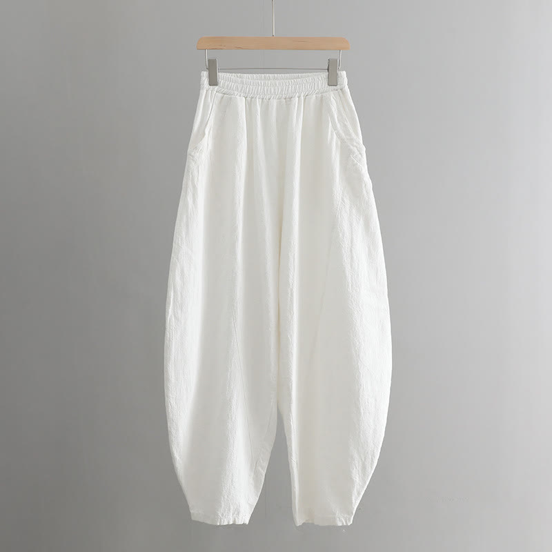 Pantalones harén de yoga sueltos de color sólido con Buddha Stones y bolsillos - image 28