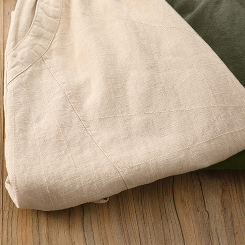 Pantalones harén de yoga sueltos de color sólido con Buddha Stones y bolsillos - image 54