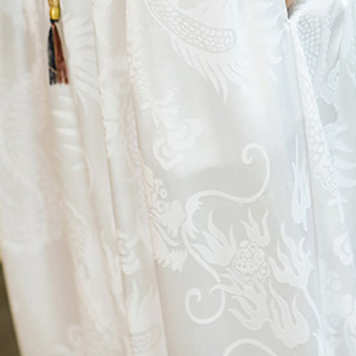 Pantalones bombachos holgados con estampado de dragón y Buddha Stones para hombre con bolsillos