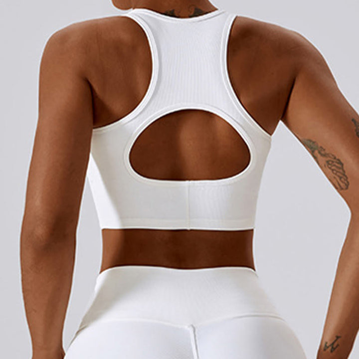 Top corto sin mangas con Buddha Stones y pantalones acampanados para deportes, fitness y yoga
