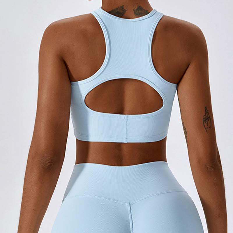 Top corto sin mangas con Buddha Stones y pantalones acampanados para deportes, fitness y yoga