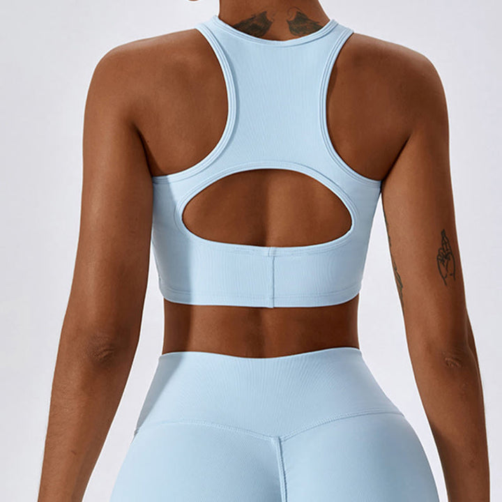 Top corto sin mangas con Buddha Stones y pantalones acampanados para deportes, fitness y yoga