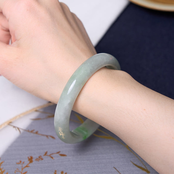 Buddha Stones Traen Buena Suerte Pulsera Verde de Jade Conjunto