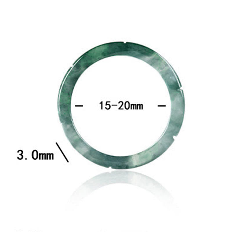 Anillo de Abundancia y Prosperidad de Buda Stones en Jade Natural y Bambú
