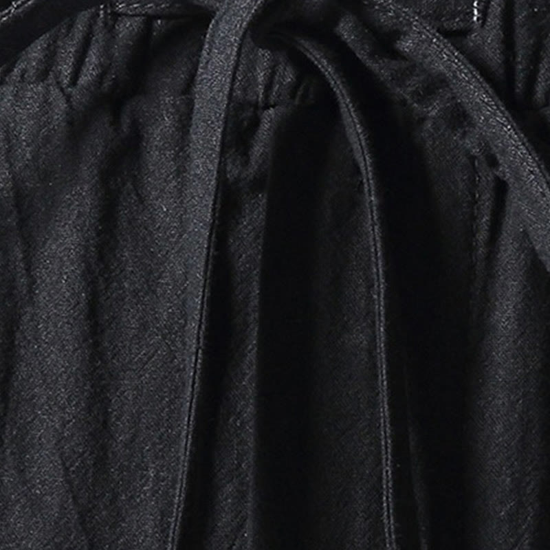 Pantalones Harem Casuales para Hombre de Algodón y Lino de Color Sólido con Bolsillos Buddha Stones - image 3