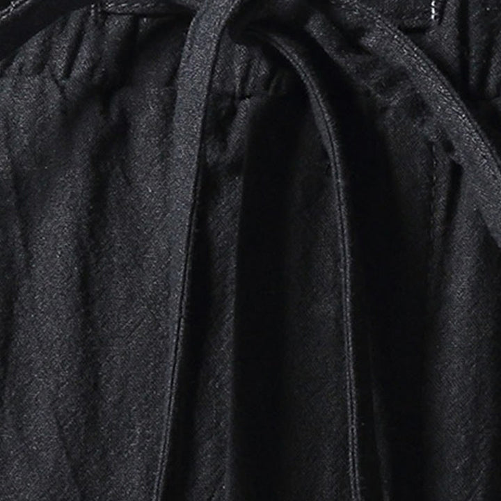 Pantalones Harem Casuales para Hombre de Algodón y Lino de Color Sólido con Bolsillos Buddha Stones - image 3