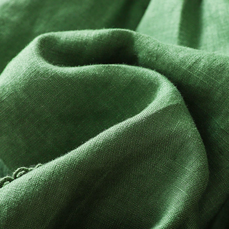 Pantalones harén de algodón con cordón y bolsillos para mujer de Buddha Stones Summer - image 16