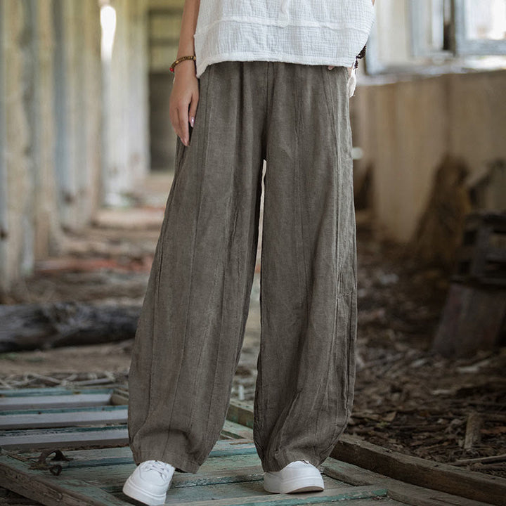 Buddha Stones Retro Tie Dye Harem Pantalones Casual Mujer Yoga Pantalones Con Bolsillos - DarkKhaki (versión regular) - US6, UK/AU10, EU38 (L)  - image 16