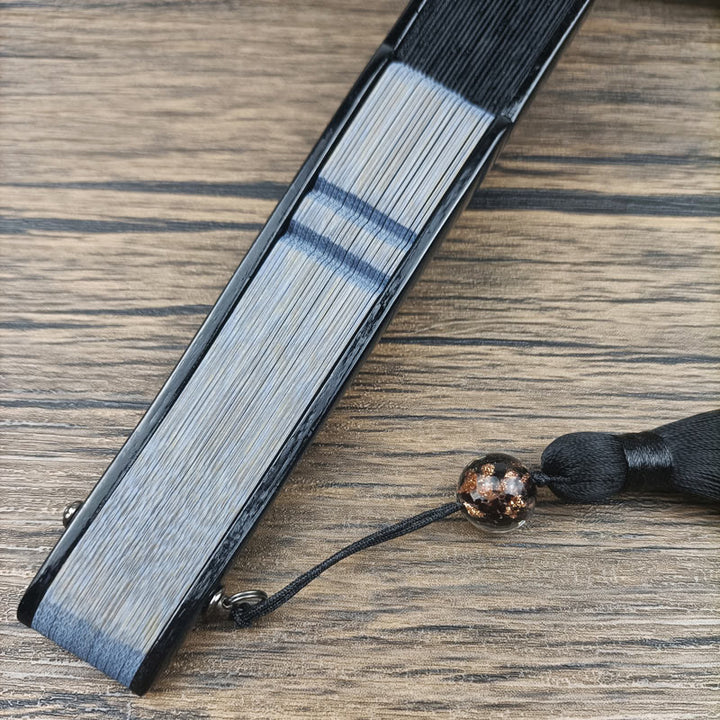 Abanico plegable de bambú de mano con diseño retro de Buddha Stones