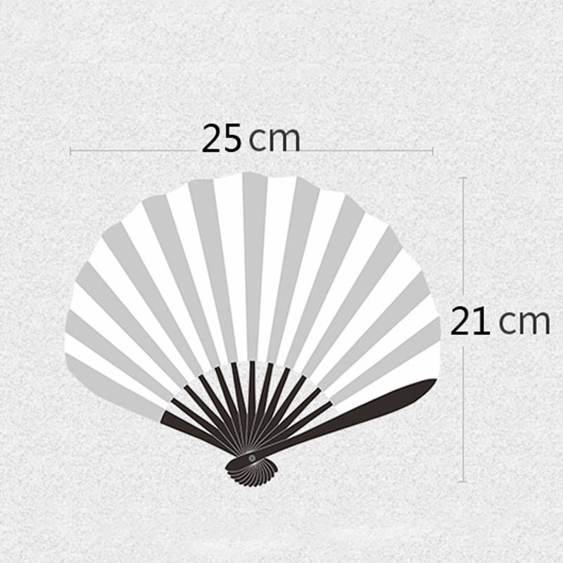 Abanico plegable de bambú de mano con borlas y forma de concha con bordado de flores grandes y retro con Buddha Stones