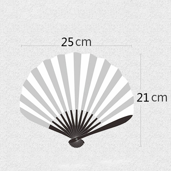 Abanico plegable de bambú de mano con borlas y forma de concha con bordado de flores grandes y retro con Buddha Stones